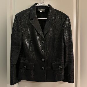 St. John Evening Black Sequin Blazer